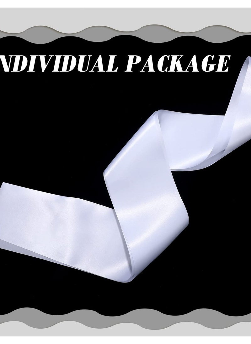 Generic - 36 Pcs Blank Satin Pageant Sashes, DIY Sashes for Beauty Pageant, Wedding, Birthday, Prom, Bachelorette Party Decorations (White) - Image 1