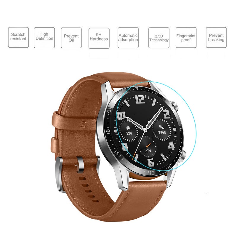 3Pcs Tempered Glass Smartwatch Screen Protector with Wipes Compatible with HUAWEI WATCH GT 2 / HONOR MagicWatch 2 46mm - Image 3