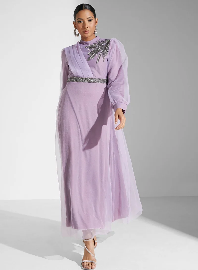 Khizana Embellished A-Line Dress