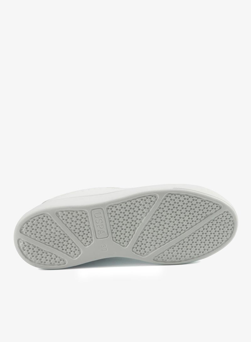 U.S. Polo Assn. Women's White Low-Top Sneakers - Lightweight Shoes with White Sole, Comfortable Casual - Image 5