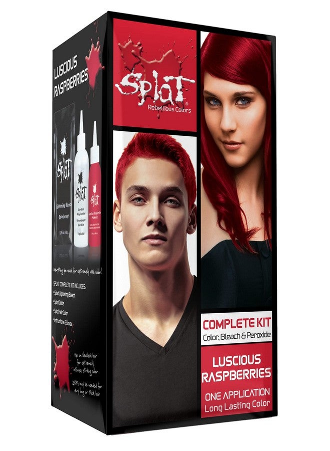 SPLAT Luscious Raspberries Original Complete Kit Semipermanent Hair Dye Vegan & Crueltyfree - Image 1