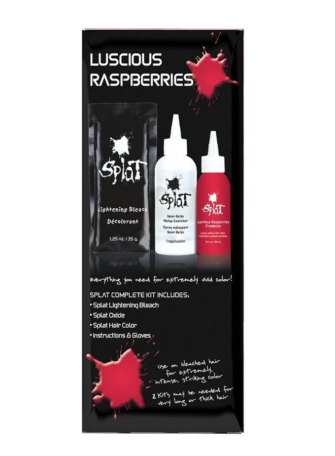 SPLAT Luscious Raspberries Original Complete Kit Semipermanent Hair Dye Vegan & Crueltyfree - Image 3