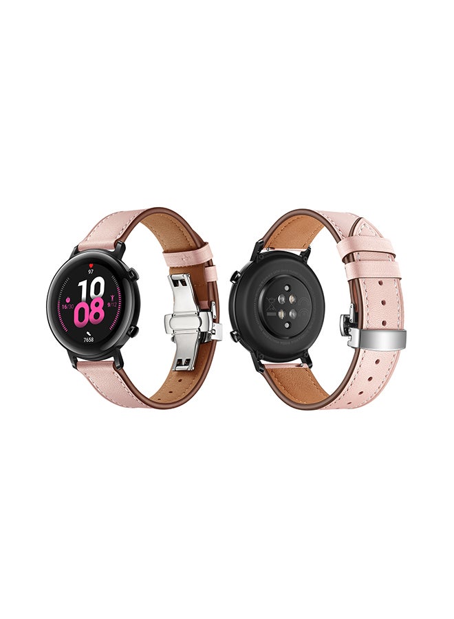 Perfii Stylish Replacement Band For Huawei Watch GT/GT 2 42mm Pink - Image 1