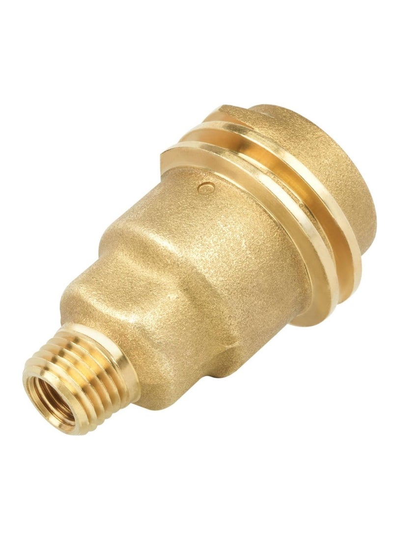 Captaintech Propane Gas Fitting Adapter, QCC-1 and Female P.O.L. to 1/4'' Male Pipe Thread Converter - Solid Brass, for RV, Outdoor Cooking & Heating Appliances - Connects to Propane Tank or House Line - Image 1