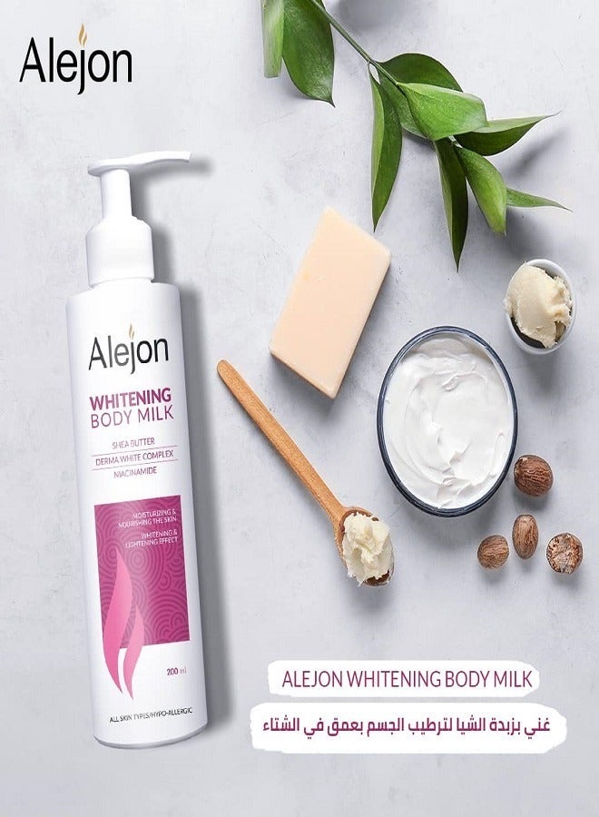 Alejon Whitening Body Milk Shea Butter Dermawhite Complex Niacinamide - 200Ml - Image 2