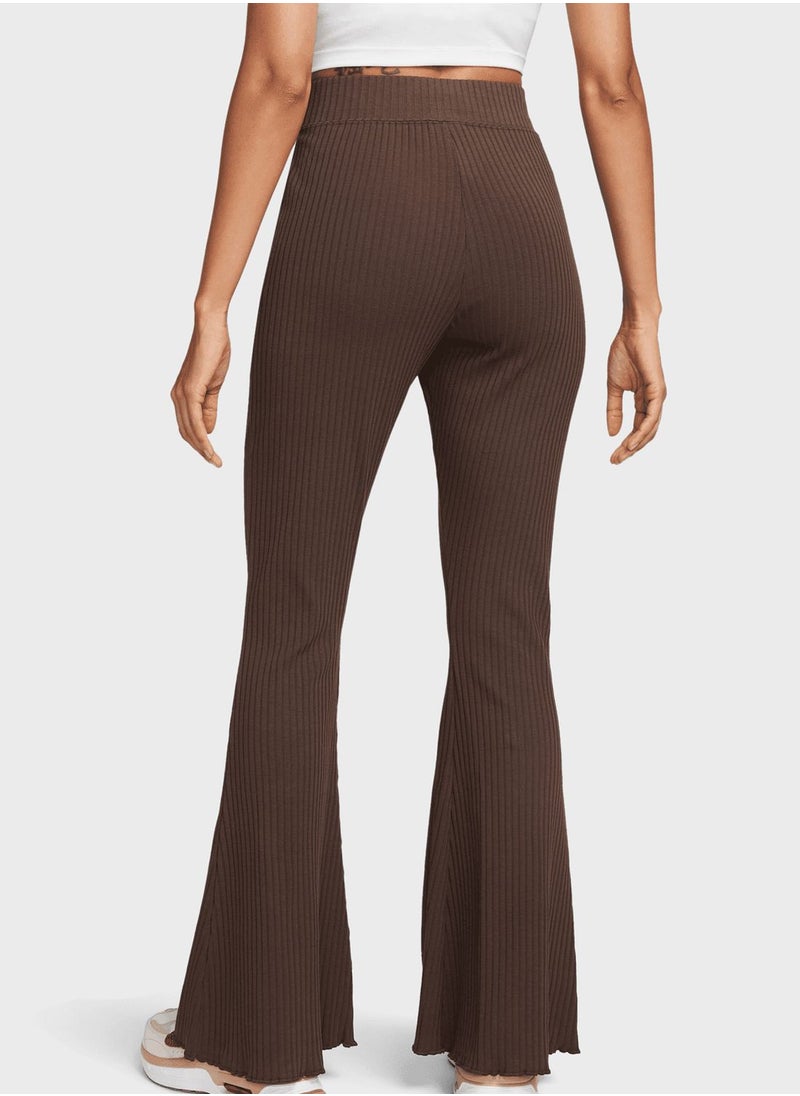 Nike - Nsw Ribbed Jersey Wide Leg Pants - Image 1