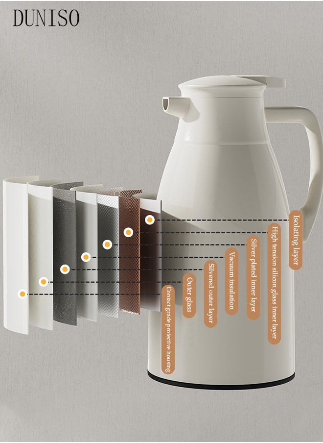 DUNISO Large capacity kettle, insulated kettle, hot water, office bedroom, tea, coffee, milk  - Image 5