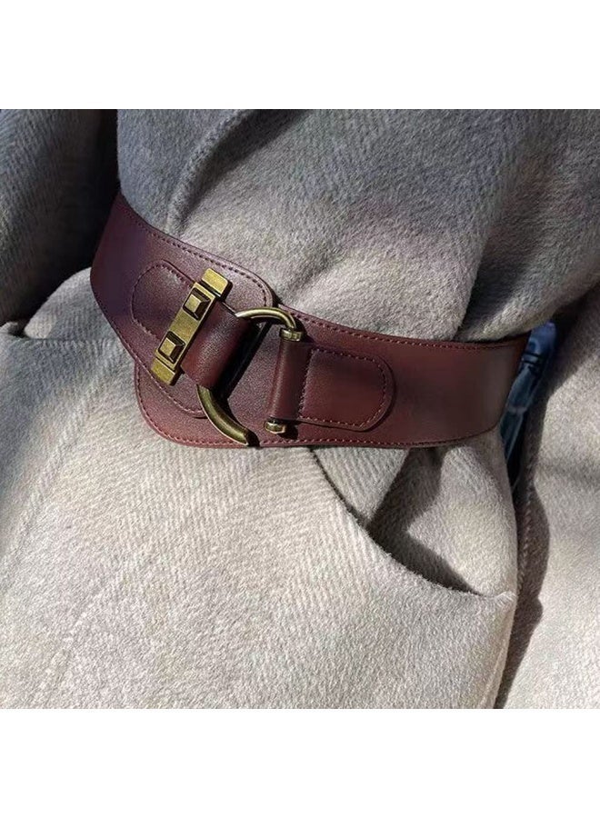 حояات جلدية حقيقية مطاطية للنساء، تُستخدم في الأزياء، وحояة كورسست واسعة مطاطية من الطراز القديم، وحояة خصر أنيقة - Image 2
