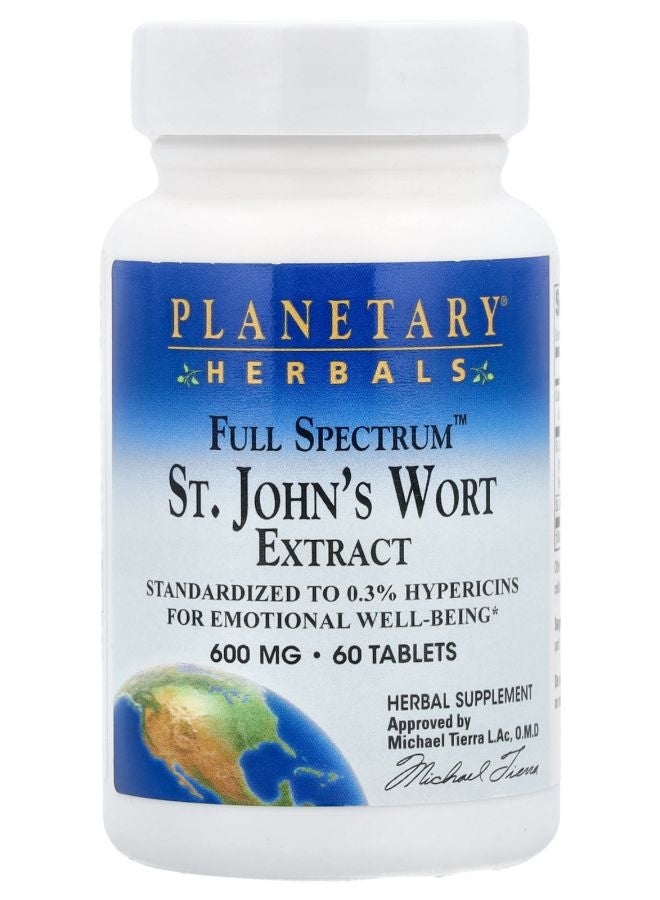 PLANETARY HERBALS Full Spectrum™ St. John's Wort Extract 60 Tablets - Image 1