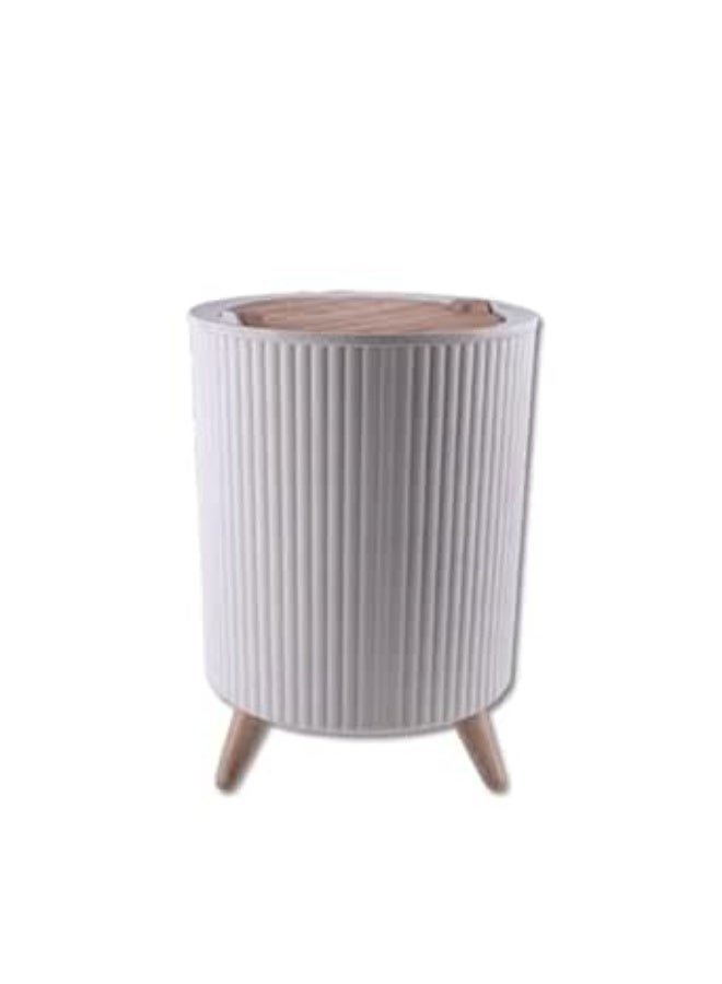 Round Wastebasket – Modern and Stylish Design for Home and Office – White - Image 1