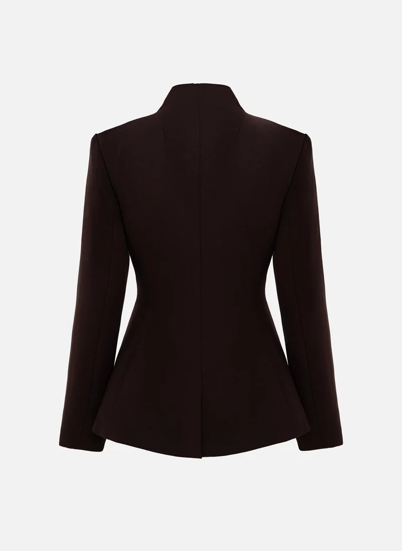 Lichi Fitted jacket with high collar