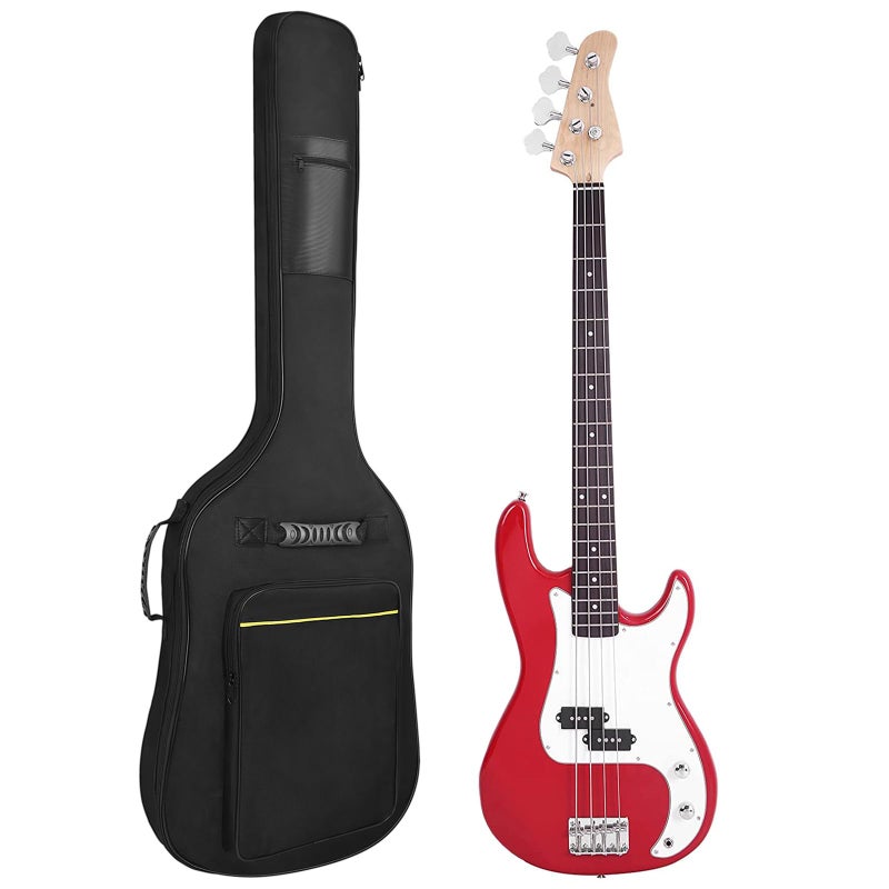 Muscab Bass Guitar Bag 7mm Padding Waterproof Electric Bass Case, Electric Bass Gig Bag Backpack with Neck Strap and Pockets, Black - Image 1