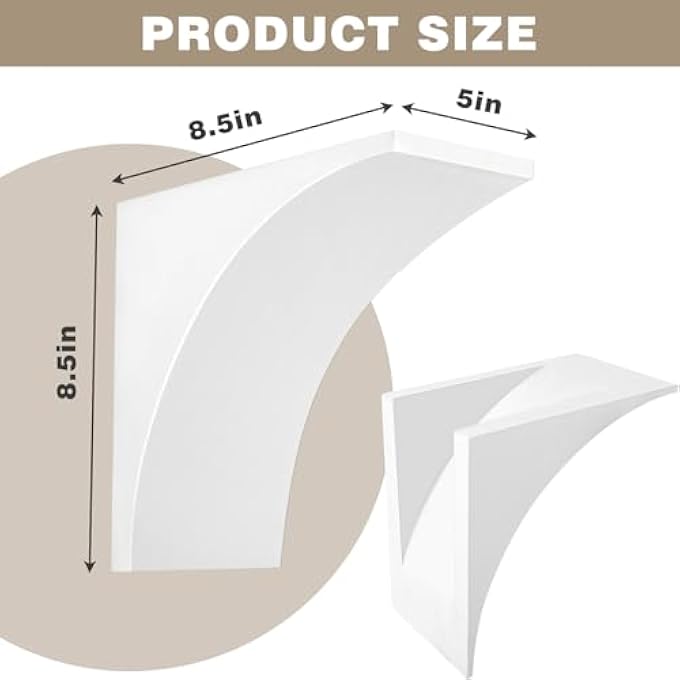 UNFIAMILY 2PCS 3D ROUNDED DOORWAY ARCH KIT, 8.5 X 8.5 X 5IN INTERIOR DOORWAY PRECURVED DRYWALL, ARCH KIT FOR CORNER, EASY TO ADD HALF ROUND DRYWALL TO ANY OPENING FOR INTERIOR DECORATION - Image 3