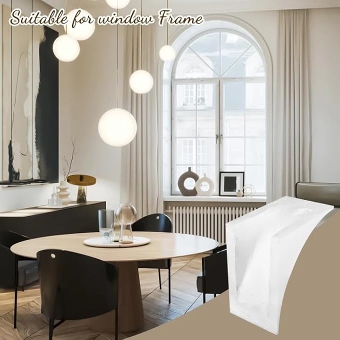 UNFIAMILY 2PCS 3D ROUNDED DOORWAY ARCH KIT, 8.5 X 8.5 X 5IN INTERIOR DOORWAY PRECURVED DRYWALL, ARCH KIT FOR CORNER, EASY TO ADD HALF ROUND DRYWALL TO ANY OPENING FOR INTERIOR DECORATION - Image 2