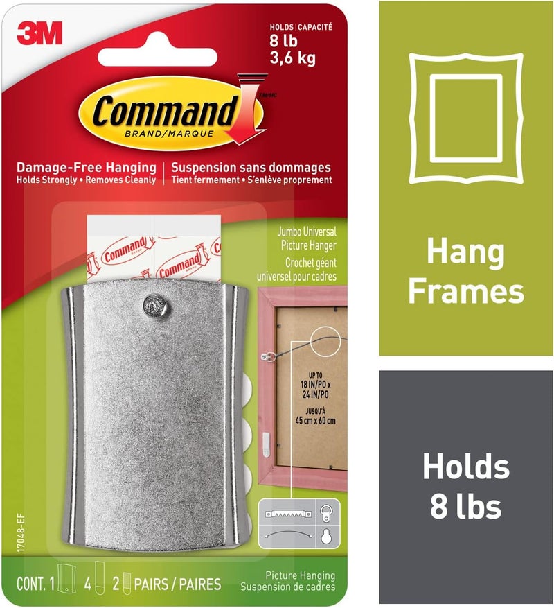 Command 17048-ES Universal Picture Hanger, 3 inches, Jumbo - Image 4