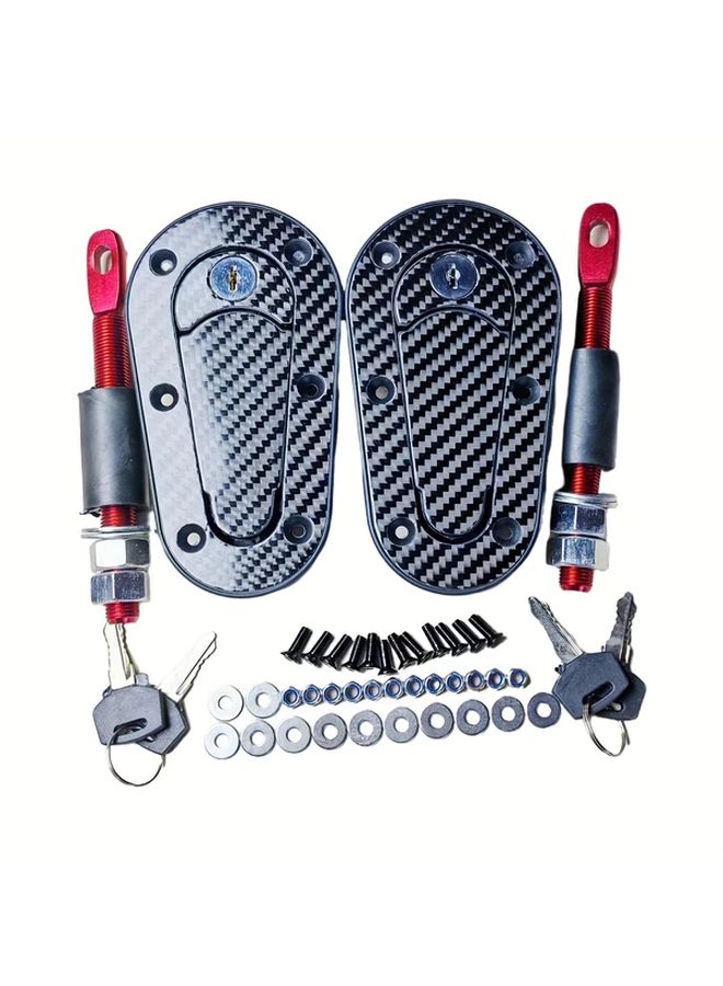Universal Quick Release Hood Lock Kit With Screws Bolts Ordinary Lock Style - Image 1