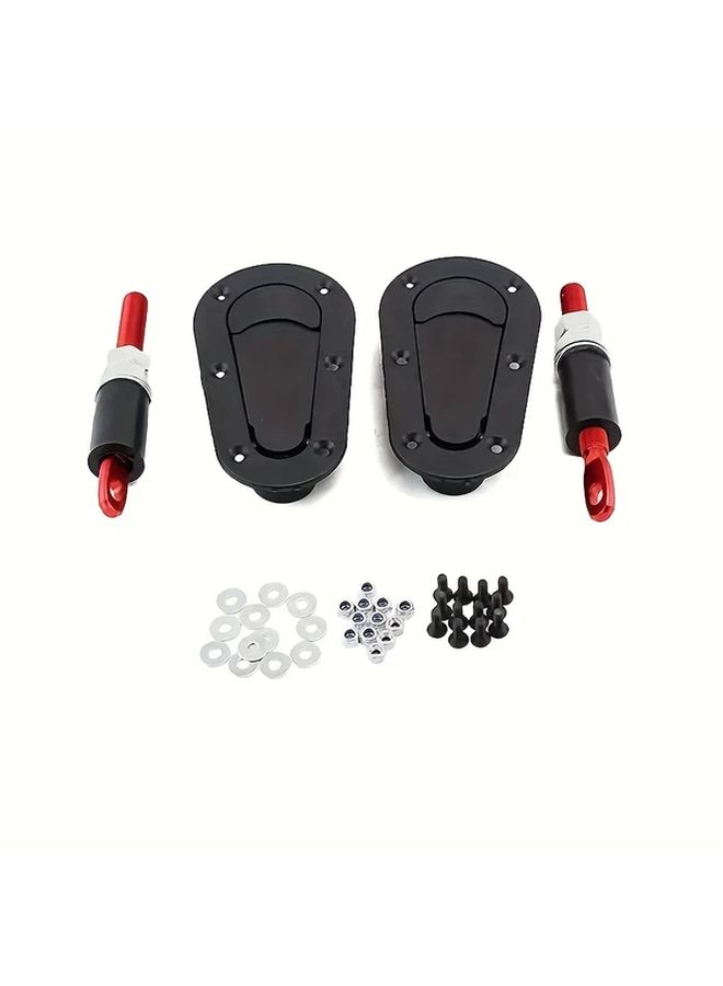Universal Quick Release Hood Lock Kit With Screws Bolts Ordinary Lock Style - Image 2