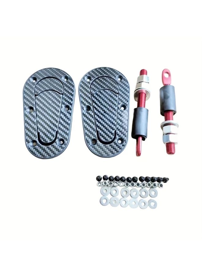 Universal Quick Release Hood Lock Kit With Screws Bolts Ordinary Lock Style - Image 3