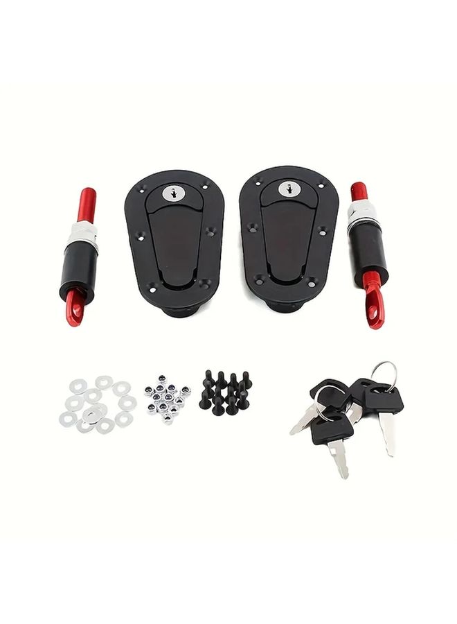 Universal Quick Release Hood Lock Kit With Screws Bolts Ordinary Lock Style - Image 5