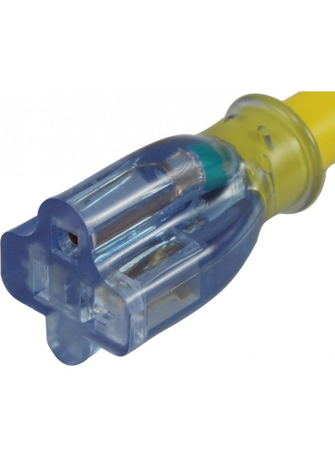 Conntek Conntek YL1430520S 30 4 Prong to 15/20 Amp Generator Y-Adapter, Yellow/Blue  - Image 3