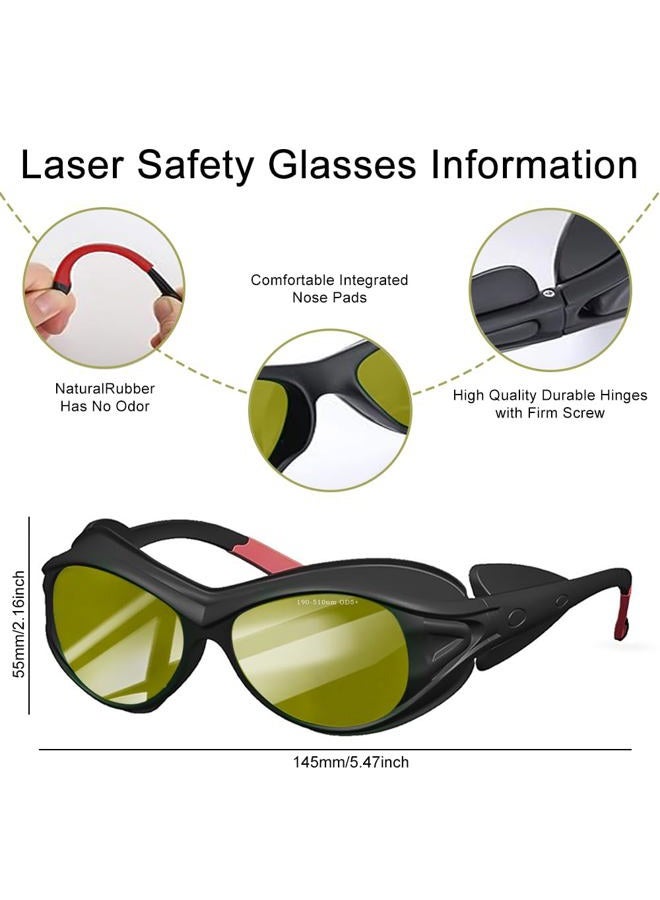 MOZEEDA Red Light Therapy Glasses, Professional Eyes Protection for Tanning Goggles, IPL Laser Safety Glasses Goggle 200-2000nmfor Laser Hair Removal Treatment Red Light Therapy - Image 2