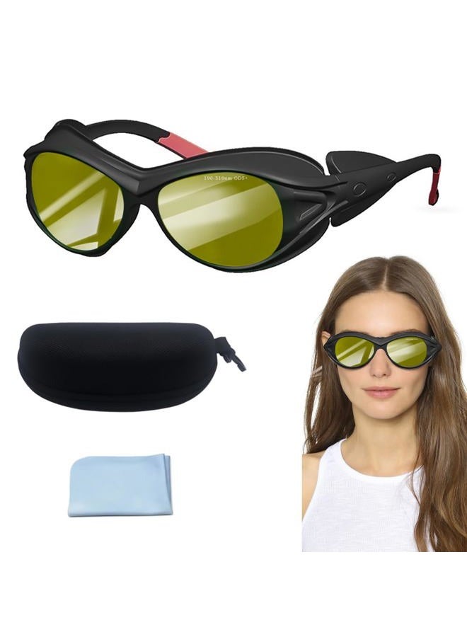 MOZEEDA Red Light Therapy Glasses, Professional Eyes Protection for Tanning Goggles, IPL Laser Safety Glasses Goggle 200-2000nmfor Laser Hair Removal Treatment Red Light Therapy - Image 1