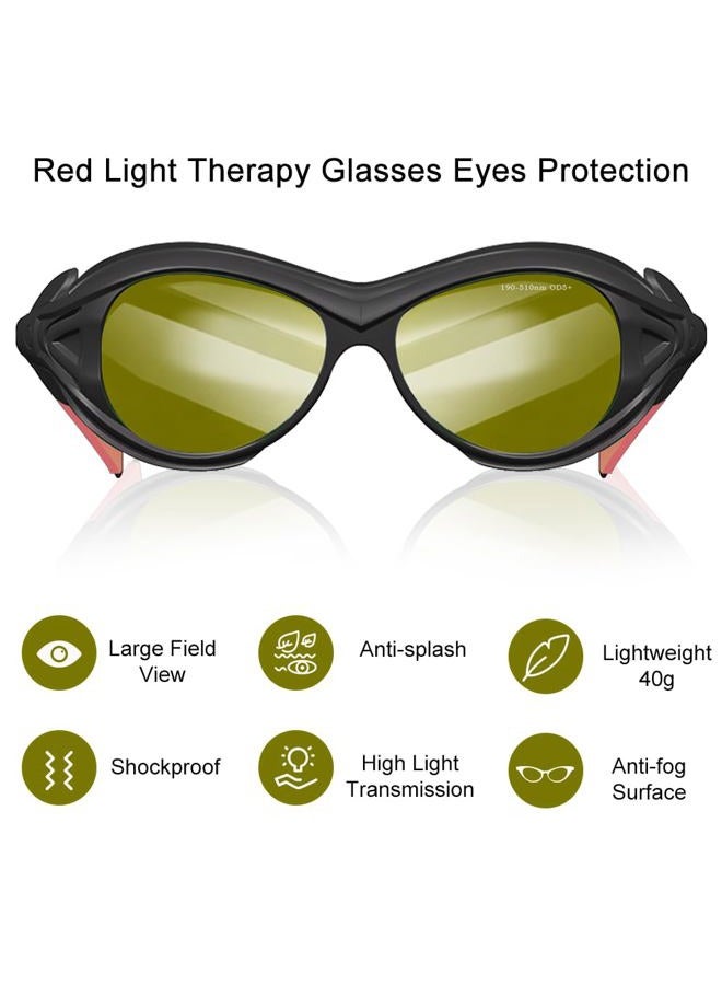 MOZEEDA Red Light Therapy Glasses, Professional Eyes Protection for Tanning Goggles, IPL Laser Safety Glasses Goggle 200-2000nmfor Laser Hair Removal Treatment Red Light Therapy - Image 3
