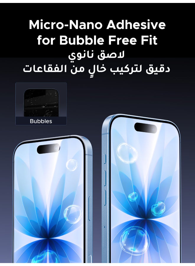 2-Pack iPhone 17 Screen Protector With Auto Alignment Kit Ultra HD Clear， Scratch Resistant, Military-Grade Protection, Easy Installation, Anti-Finger image 9