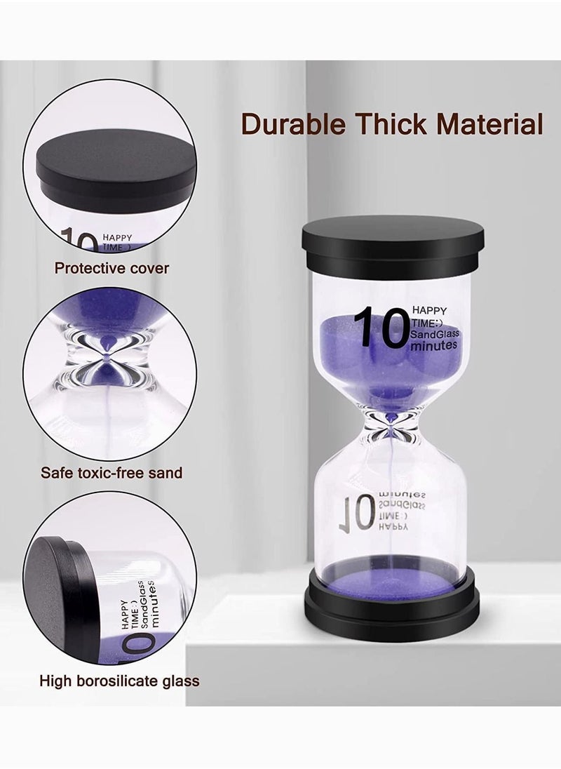 SYOSI - Sand Timer Colorful Hourglass Sandglass Timer 1 min/3 mins/5 mins/10 mins/15 mins/30 mins Sand Clock Timer for Games Classroom Home Office(Pack of 6) - Image 1