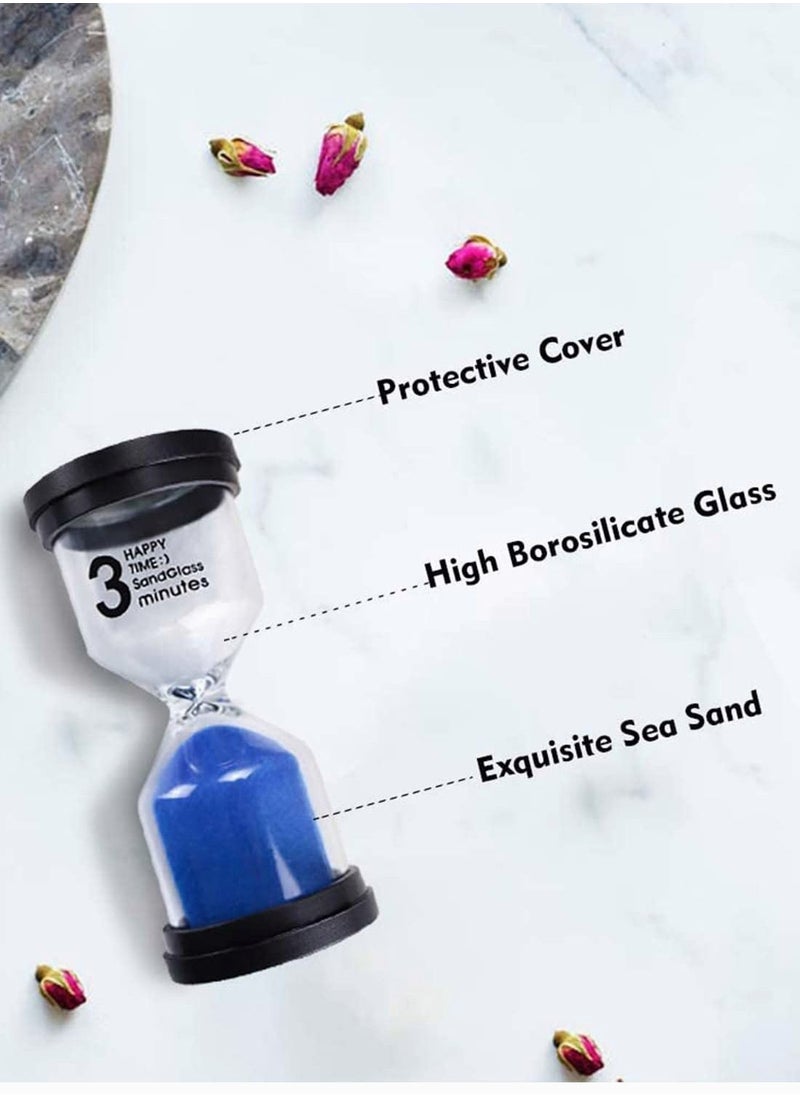 SYOSI - Sand Timer Colorful Hourglass Sandglass Timer 1 min/3 mins/5 mins/10 mins/15 mins/30 mins Sand Clock Timer for Games Classroom Home Office(Pack of 6) - Image 1