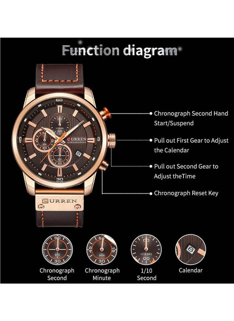 CURREN - Men's Chronograph Quartz Waterproof Wrist Watch - Image 1