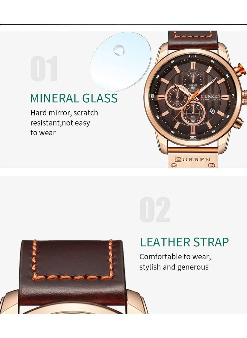 CURREN - Men's Chronograph Quartz Waterproof Wrist Watch - Image 1