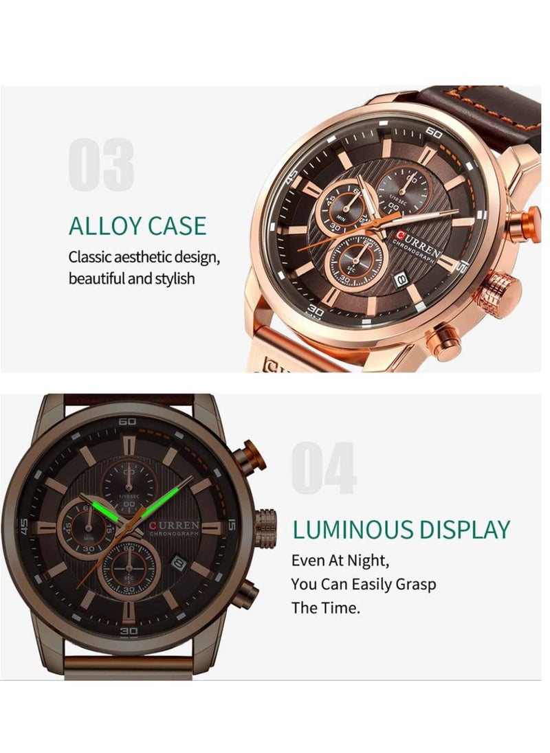 CURREN - Men's Chronograph Quartz Waterproof Wrist Watch - Image 1