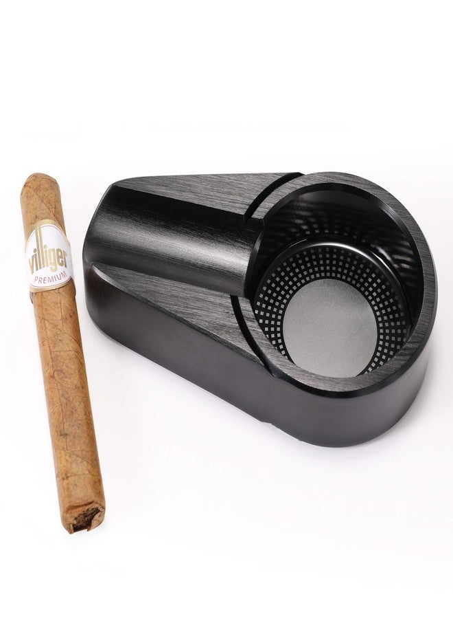 CiTree Cigar Travel Ashtray, Metal (Black) - Image 3