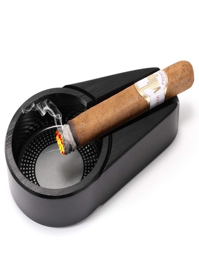 CiTree Cigar Travel Ashtray, Metal (Black) - Image 2