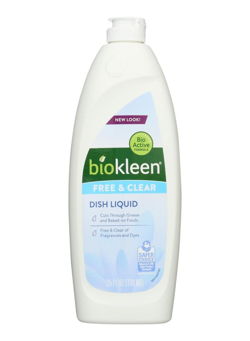 Biokleen Hand Dish Liquid - Free & Clear - 25 Fl Oz