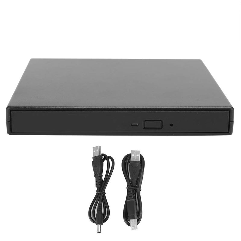 External Optical Drive USB 2 0 Portable DVD Burner Shockproof Low Noise Plug and Play Black - Image 2