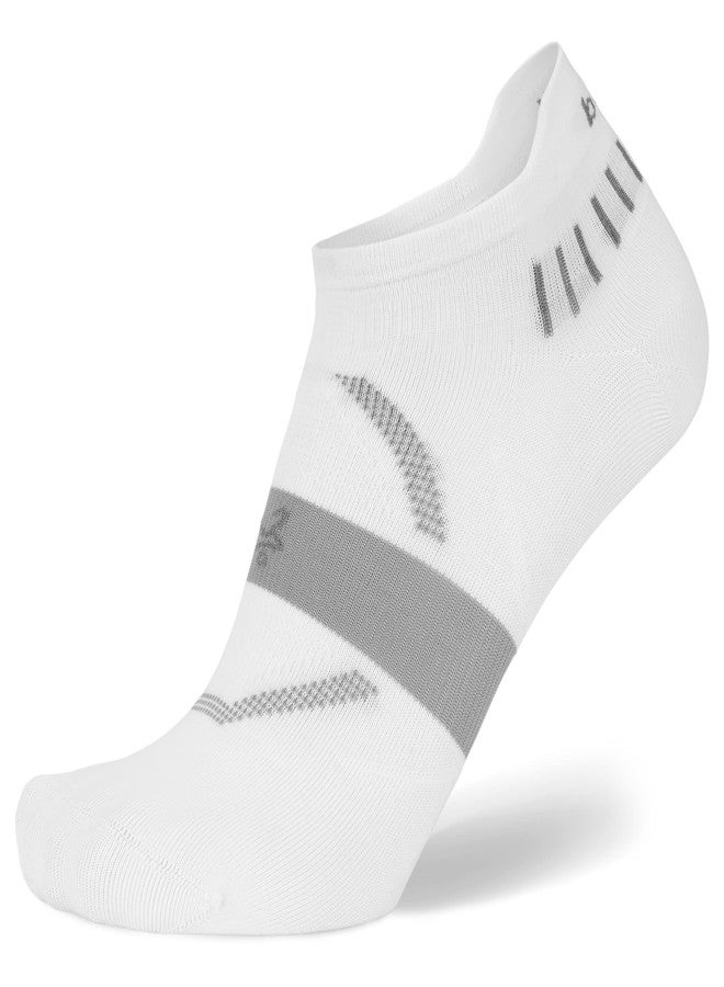 Balega Hidden Dry Moisture Wicking Performance No Show Athletic Running Socks for Men and Women (1 Pair), White, Medium - Image 1