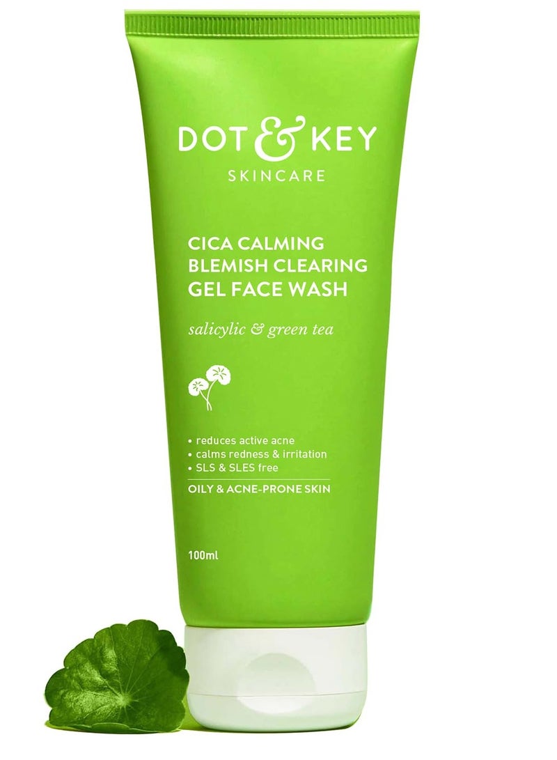 دوت آند كي غسول الوجه دوت آند كي سيكا للبشرة المعرضة لحب الشباب ، غسول الوجه بحمض الساليسيليك بنسبة 2٪ مع الشاي الأخضر - Image 1