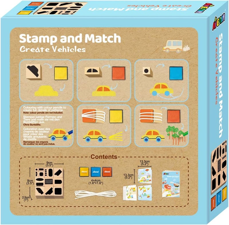 Avenir CH201765 Vehículos Match Create Vehicles-A Stamp Art Kit, Multicoloured - Image 4