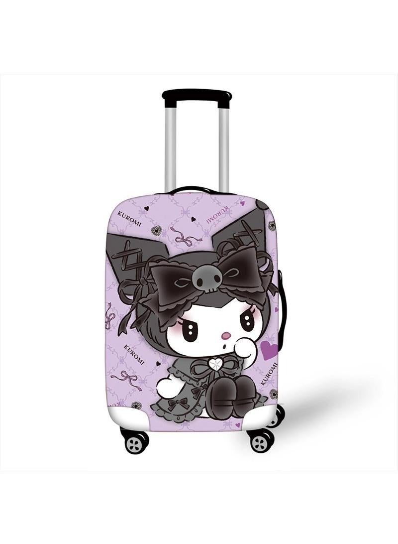 Y&D Kuromi Luggage Cover Water-Washable Suitcase Cover Spandex Elastic Luggage Protective Covers Travel Accessories Suitable for 18-32 Inch Trolley Case for Business Trip School Daily Using - Image 1