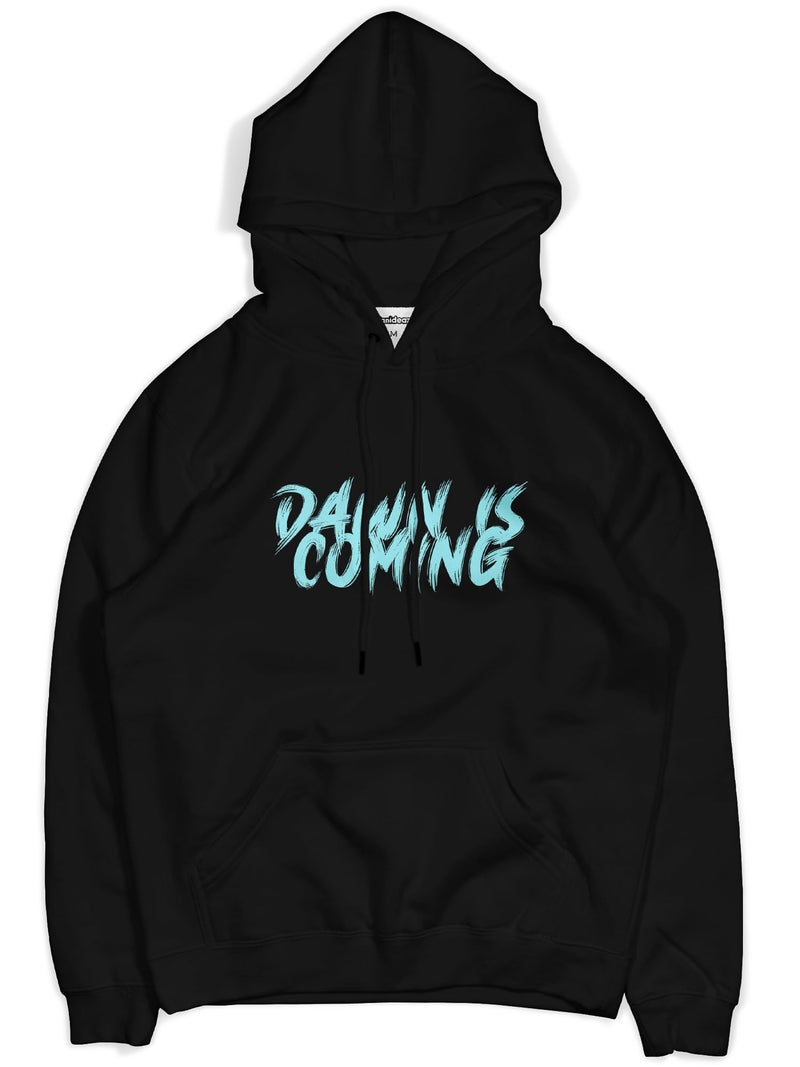 fanideaz Men's Cotton Hooded Regular Fit Hoodie Dawn Printed Full Sleeve T-Shirt_Black_XL - Image 2