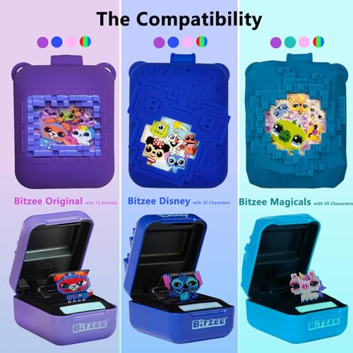 JCHPINE Silicone Cover Case for Bitzee Disney Interactive Toy Digital Pet and Case, Protective Skin Sleeve for Bitzee Disney Virtual Electronic Pets (Blue) - Image 4
