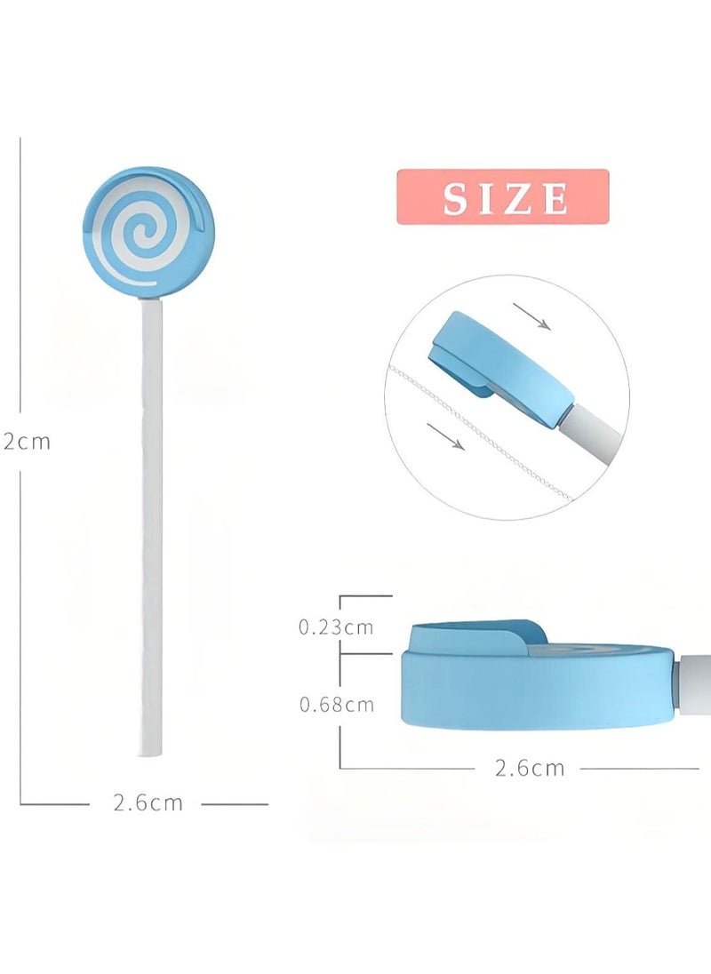 SYOSI 2PCS Kids Tongue Scraper for Ages 2-8, 100% BPA-Free Silicone Cleaner –  Lollipop with Easy-to-Grasp Handles and Smiley Covers, Helps Freshen Bad Breath (Red and Blue)  - Image 2