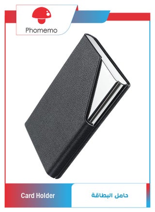 Business Card Holder, PU Leather & Stainless Steel Multi Business Name Cards Case, Pocket Wallet Credit Card ID Case for Men & Women (Black) - pzsku/Z1A791C2246514DD32EA3Z/45/1753089680/3006e141-e593-45b1-8d22-9387a4b3984f