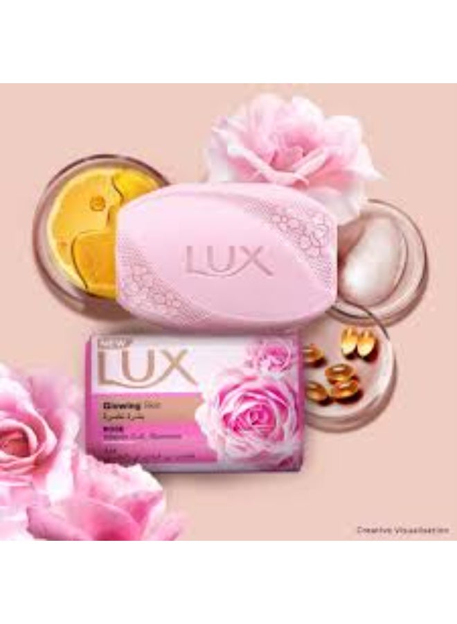Lux Soap (Glowing Skin) With Rose Viamin C+E, Glycerine 170g X 4Pcs - Image 3