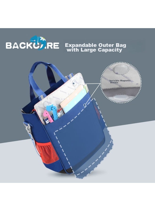 Back Care Elementary School Tutoring Bag, Simple Solid Color, Boys' Extracurricular Tutoring Bag, Handbag, Tutoring Bag, Yt21x3006a - Image 3