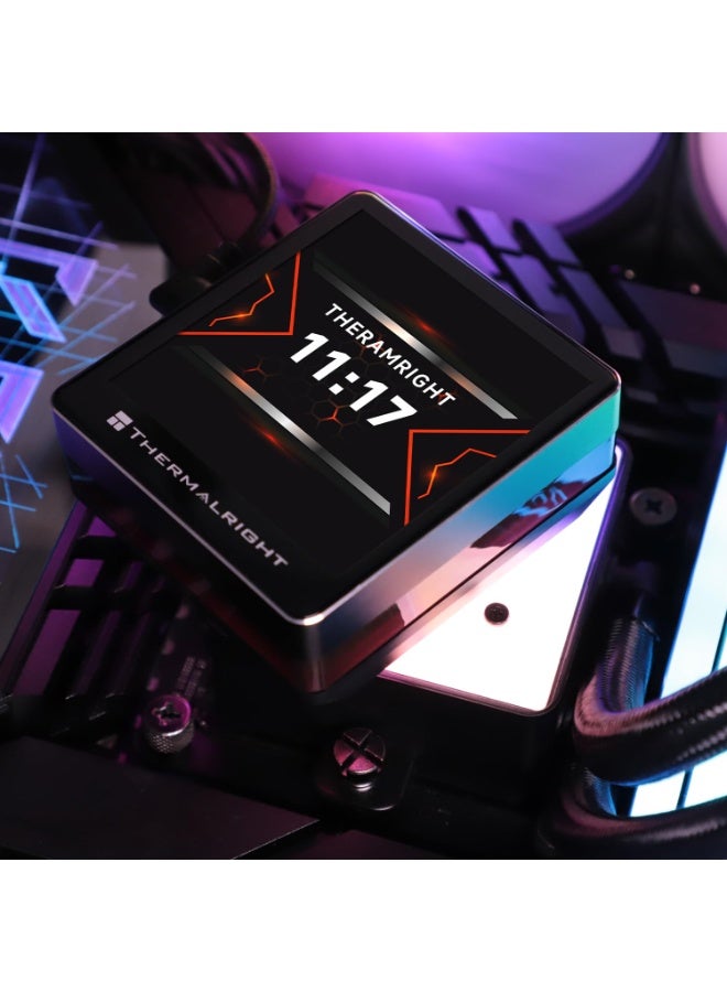 Thermalright Grand Vision 360 ARGB Black CPU AIO Cooler, 360mm Liquid Cooling System, 3.4" IPS LCD Screen (480x480), High-Performance Pump, for AMD AM5 & Intel LGA 1700/1851 - Image 3