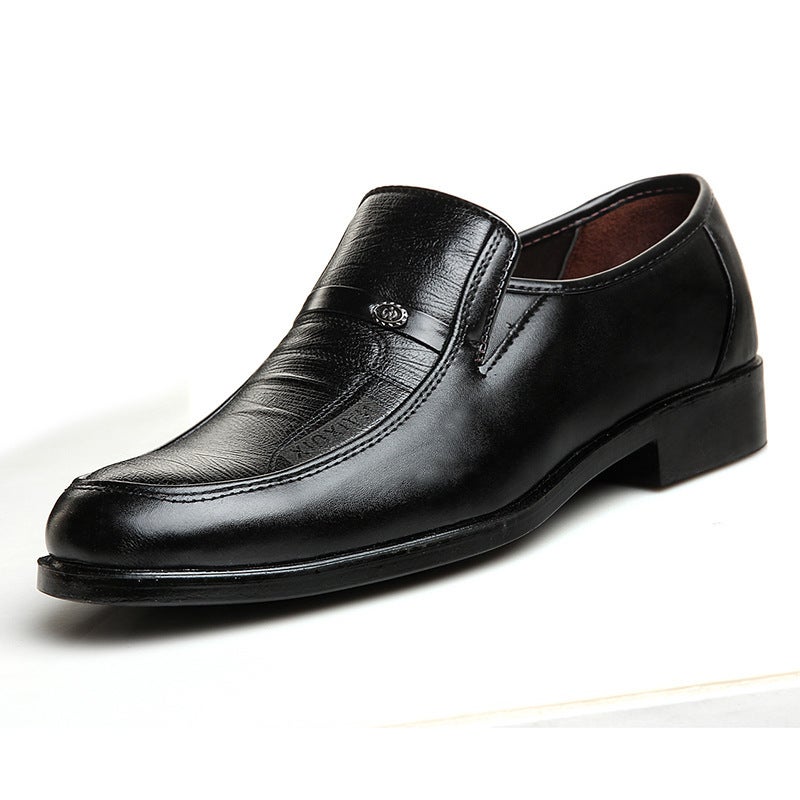 Spring Mens Formal Leather Shoes Business Large Size Black 