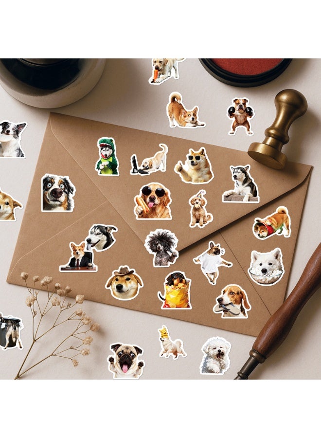 50 PCS Funny Dog Stickers Cute Animal Sticker for Journaling Laptop Scrapbook Water Bottles Guitar Suitcase Phone Snowboard Waterproof Vinyl Gifts for Women Girl Kids Adult Teens - Image 5
